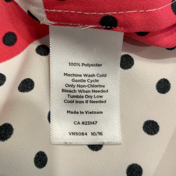 EUC Talbots Polka Dot Striped Shell Top - Picture 2 of 3